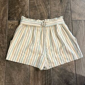 Vintage BCBGeneration  striped paper bag shorts